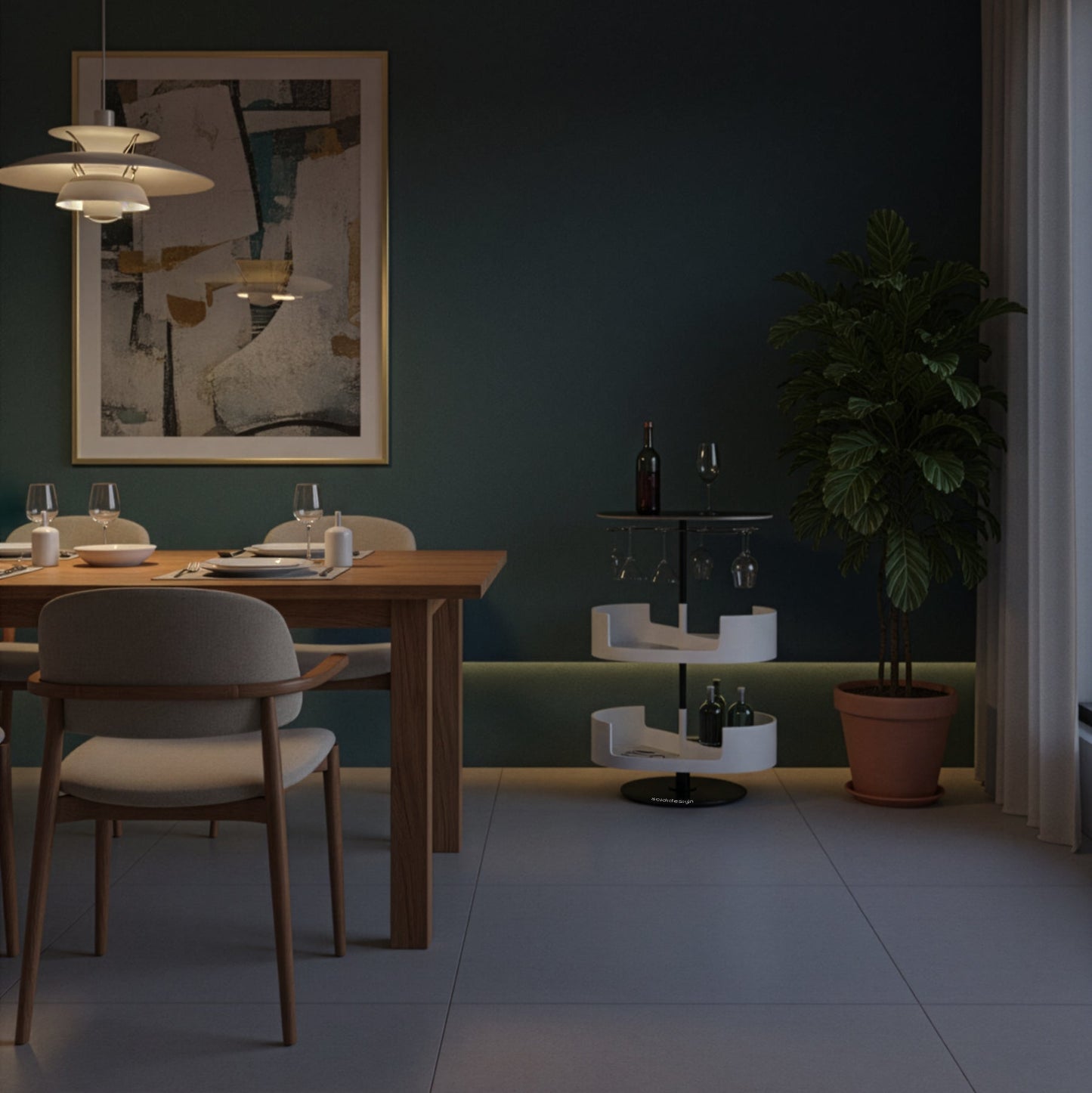 Infinity Bar Bianco - Mobile bar di design