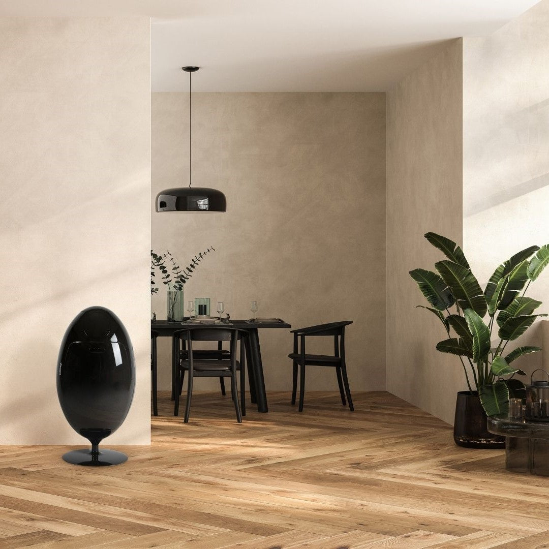 Ovetto Galà Nero Lucido - Pattumiera di design per la raccolta differenziata