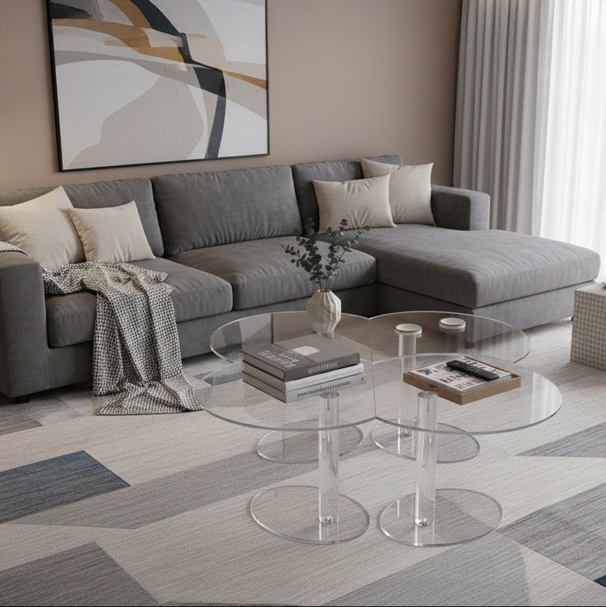 Kaleido Crescent Transparent – Table d’appoint design