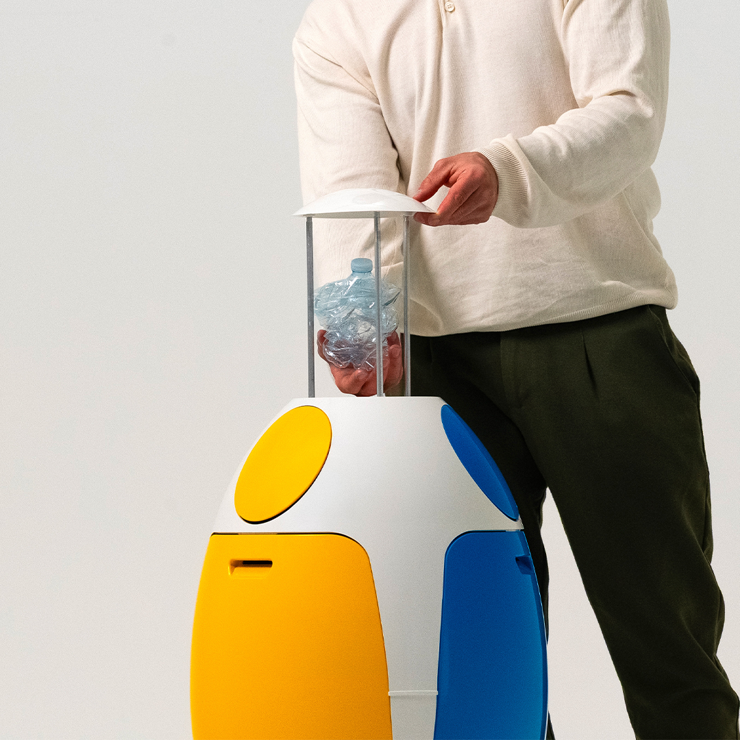Ovetto ABS Amico - Pattumiera di design per la raccolta differenziata