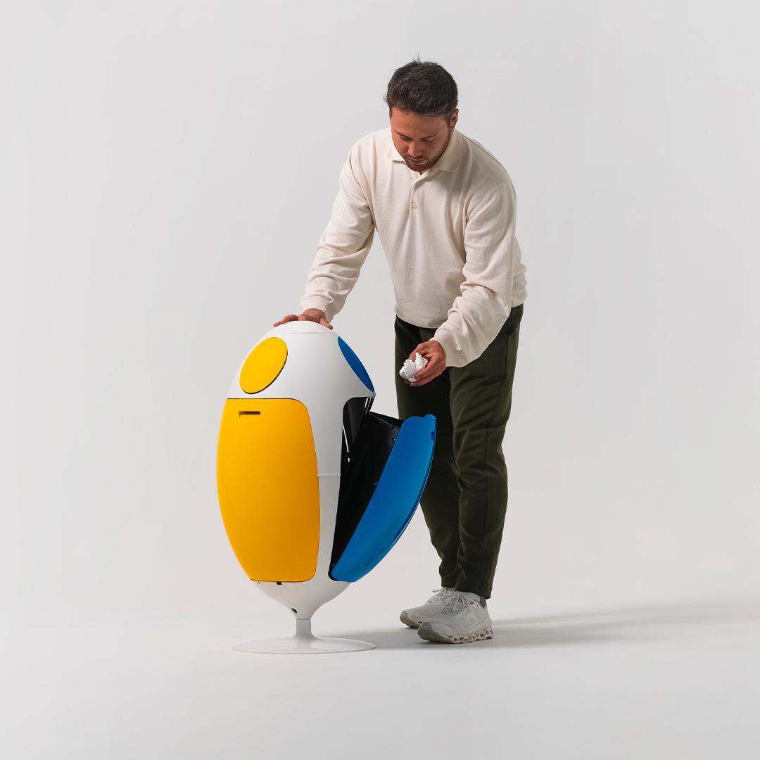 Ovetto ABS Amico - Pattumiera di design per la raccolta differenziata