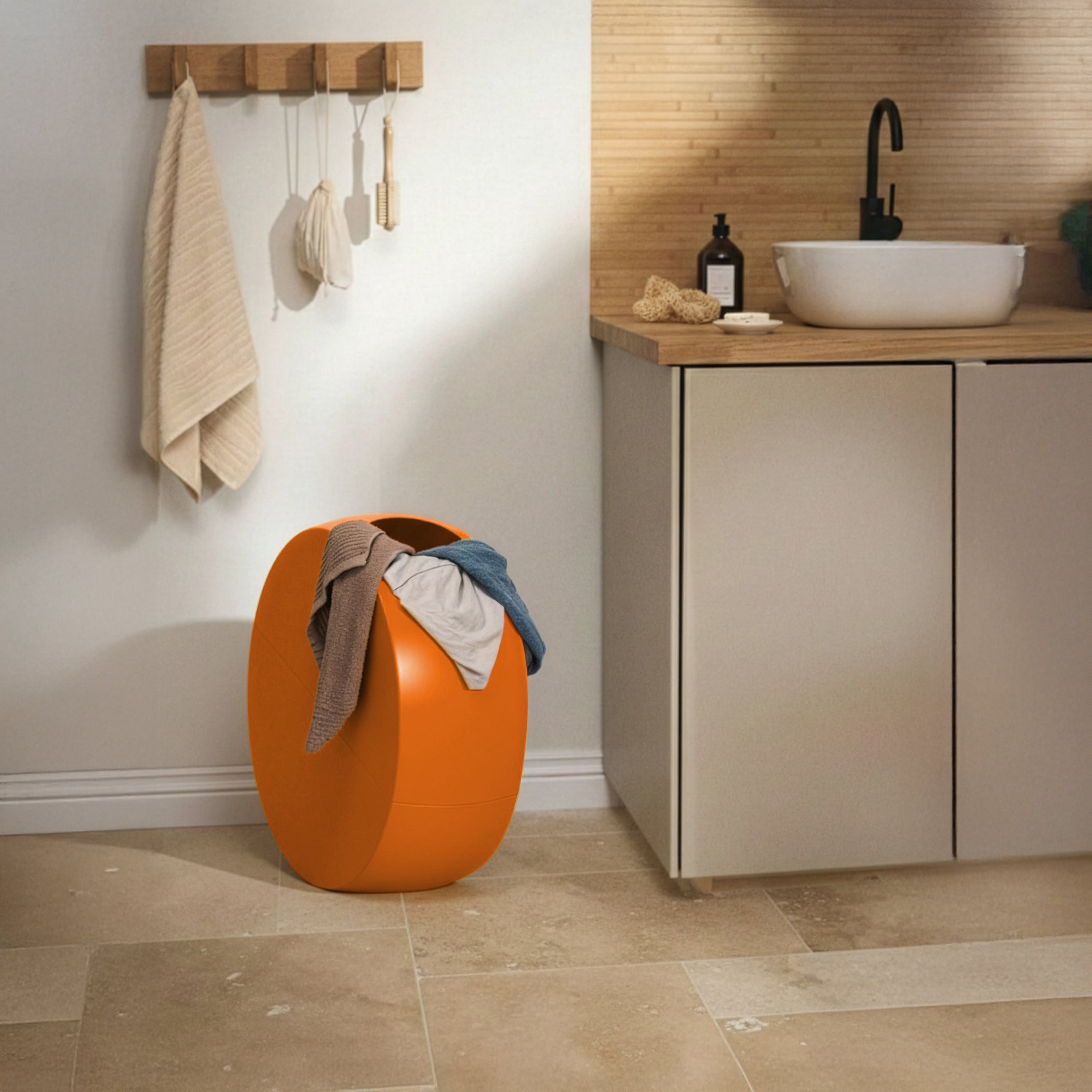 Cestino Design In Metallo Rame Per Arance E Frutta - Dimensioni 40x40x12.5 Cm, Moderno E Pratico Per Cucina - 5