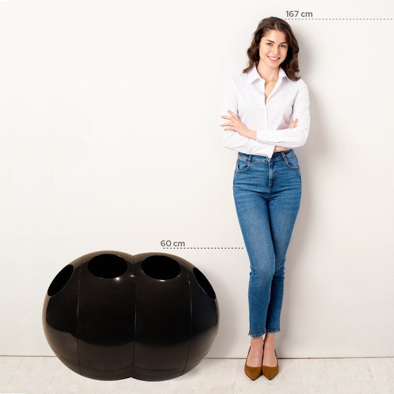 Sfera Modular SC2SL2 ABS Nero Natural - Pattumiera di design funzionale - SoldiDesign