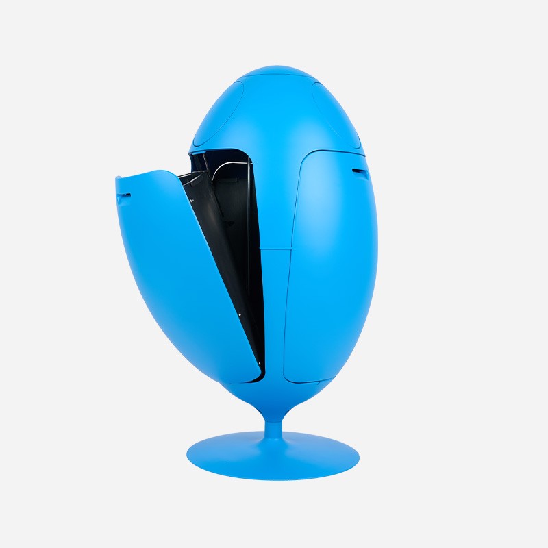 Ovetto galà blu opaco - Pattumiera verticale - SoldiDesign