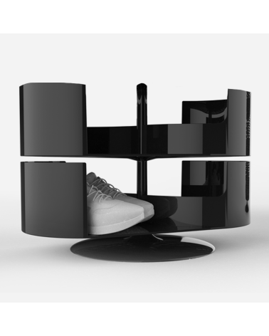 Infinity black - designer shoe rack