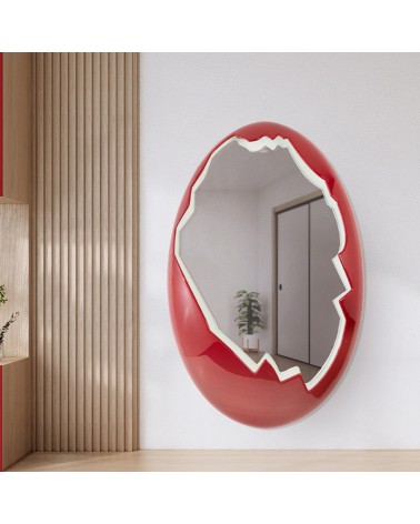 O-voila red - design mirror