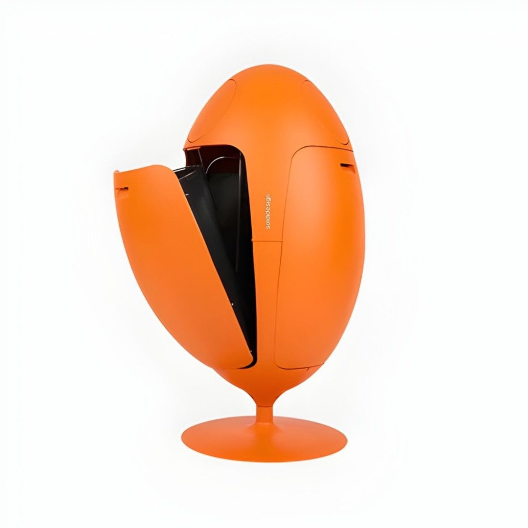 Ovetto Galà Arancione Opaco - Pattumiera di design per la raccolta differenziata