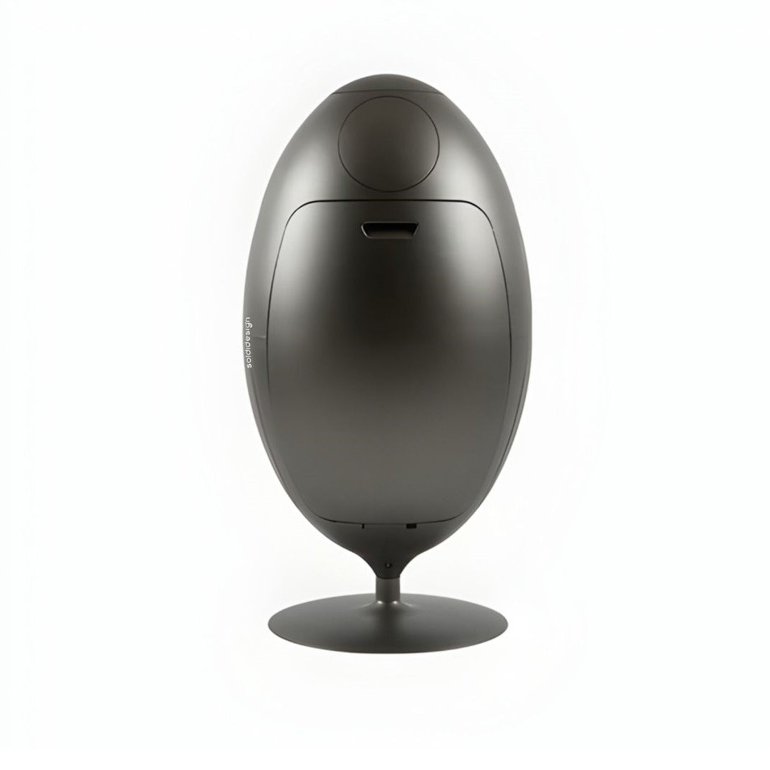 Ovetto Metal Nikel - Designer Trash Can for Waste Sorting