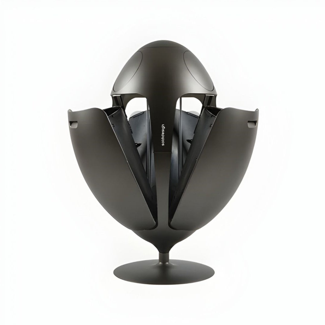 Ovetto Metal Nikel - Designer Trash Can for Waste Sorting