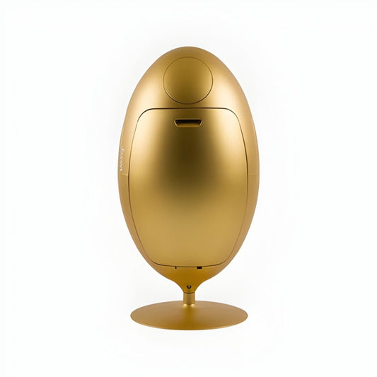 Ovetto Metal Gold – Designer Bin for Waste Separation