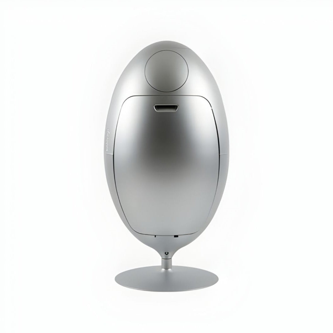 Ovetto Metal Aluminio Mate – Papelera de diseño para la separación de residuos