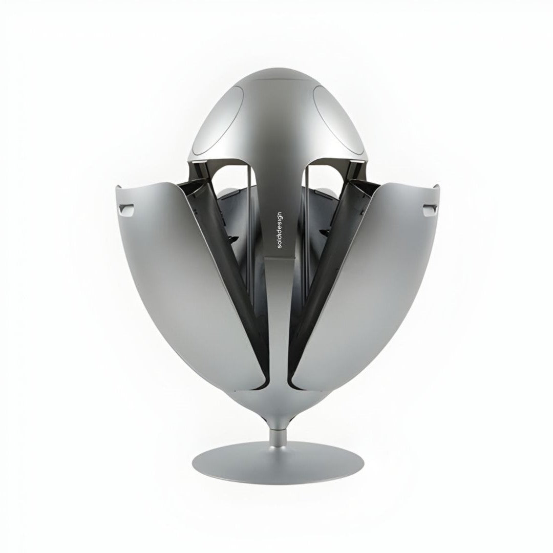 Ovetto Metal Aluminio Mate – Papelera de diseño para la separación de residuos