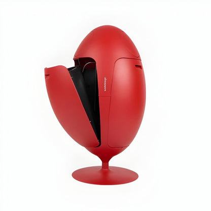 Ovetto Galà Matte Red - Design Trash Bin for Waste Sorting