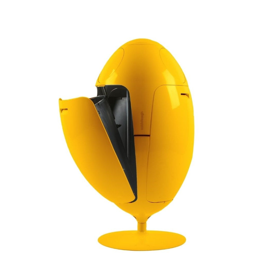 Yellow ABS Egg - Designer waste bin for recycling