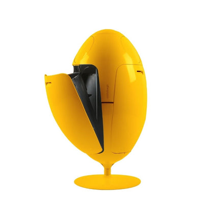 Yellow ABS Egg - Designer waste bin for recycling