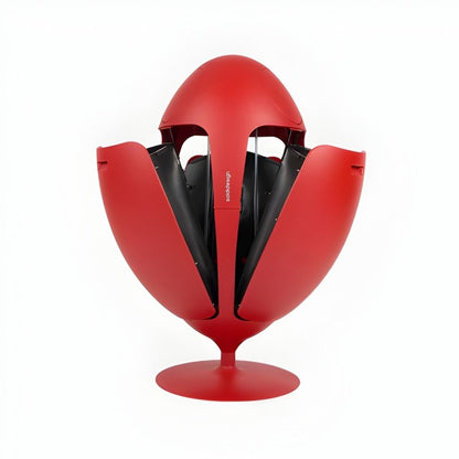 Ovetto Galà Matte Red - Design Trash Bin for Waste Sorting