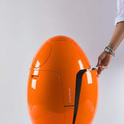 Ovetto Galà Arancio Lucido - Pattumiera di design per la raccolta differenziata