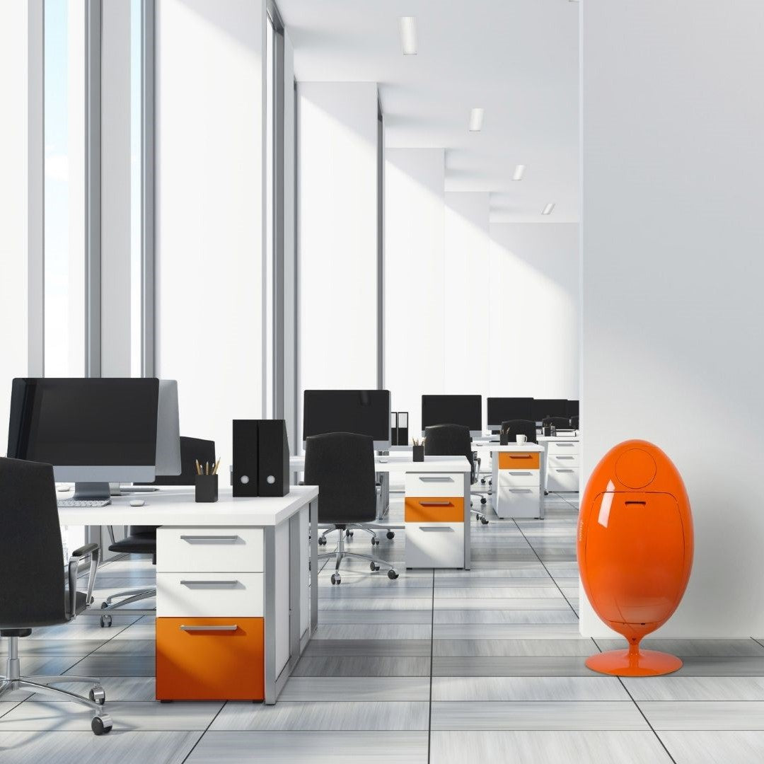 Ovetto Galà Arancio Lucido - Pattumiera di design per la raccolta differenziata