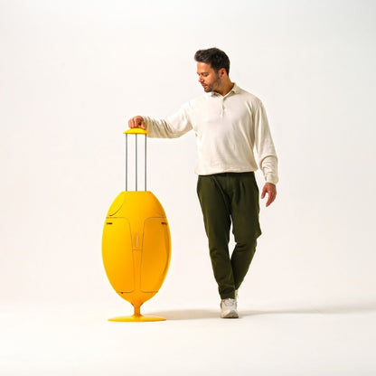 Ovetto Galà Giallo Lucido - Pattumiera di design per la raccolta differenziata