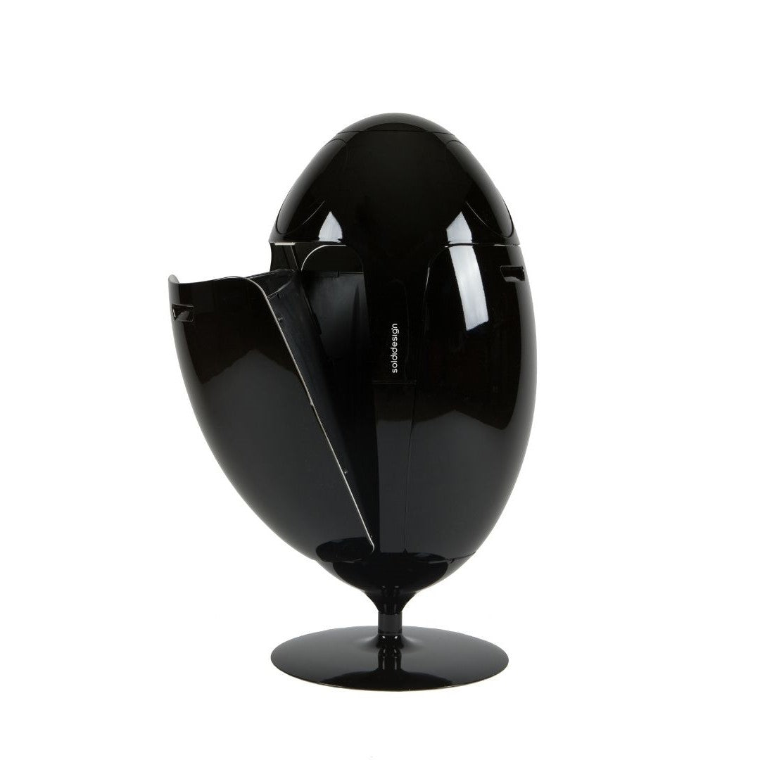 Ovetto Galà Nero Lucido - Pattumiera di design per la raccolta differenziata