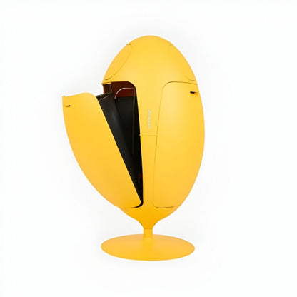 Ovetto Galà Mattes Gelb - Design-Mülltonne für die getrennte Abfallsammlung
