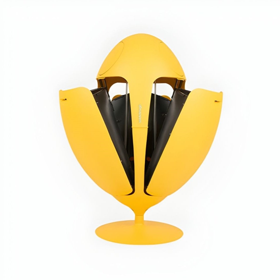 Ovetto Galà Mattes Gelb - Design-Mülltonne für die getrennte Abfallsammlung
