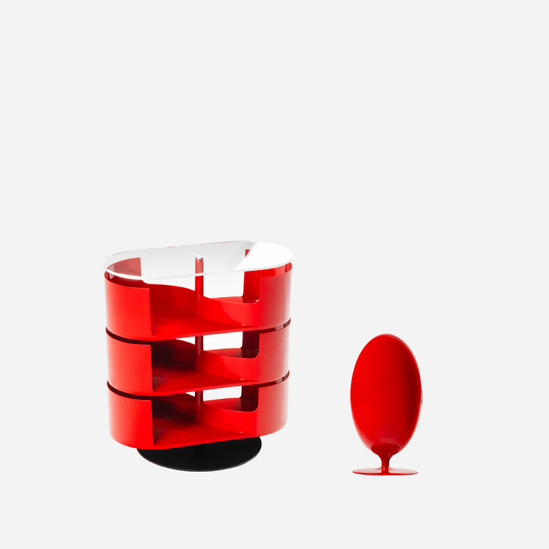 Set Infinity Table  + Lovino Rosso -  Tavolino e organizer di design