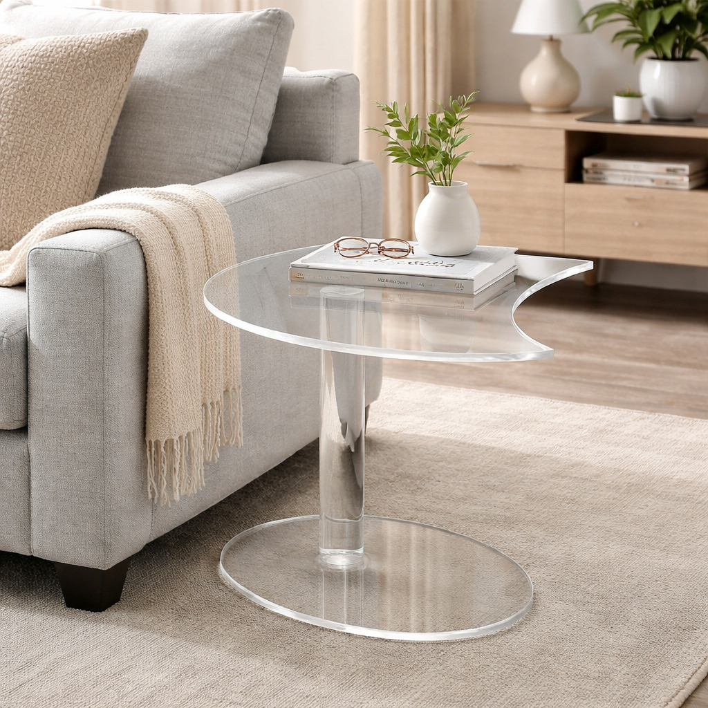 Kaleido Crescent Trasparente - Tavolino di design