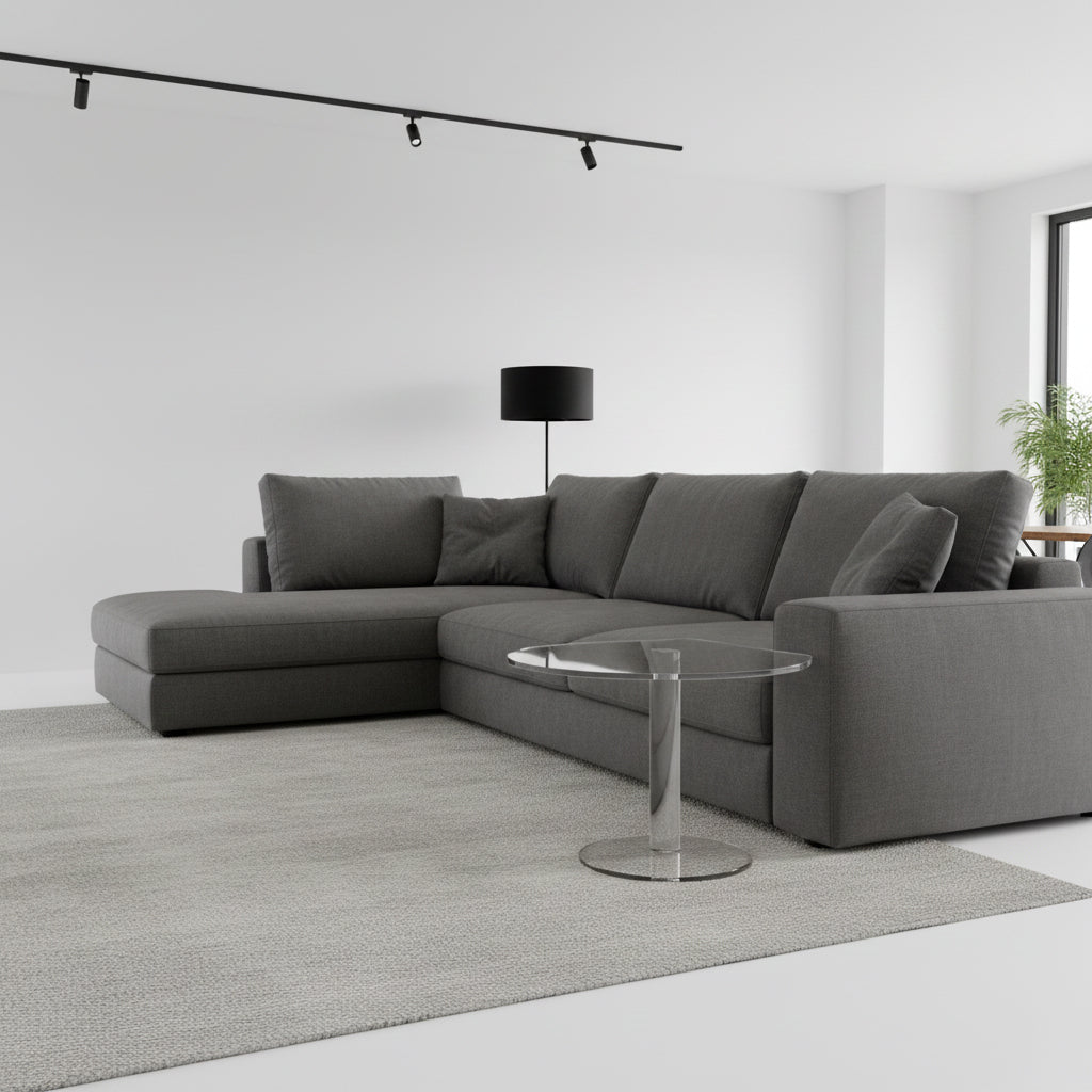 Kaleido Round Trasparente - Tavolino di design