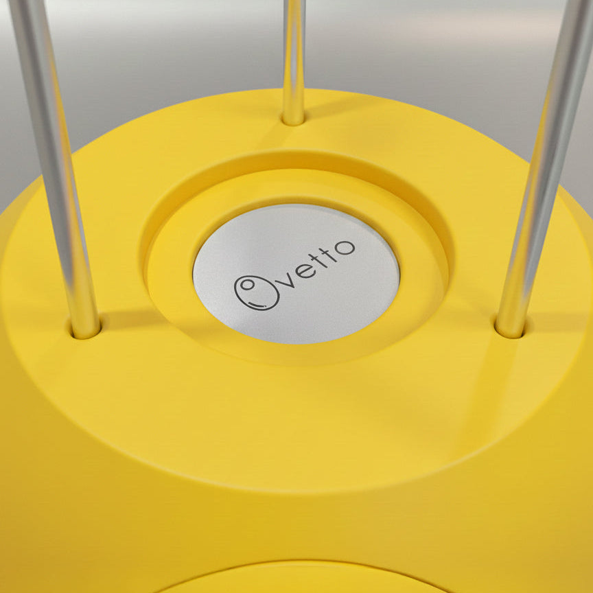 Yellow ABS Egg - Designer waste bin for recycling