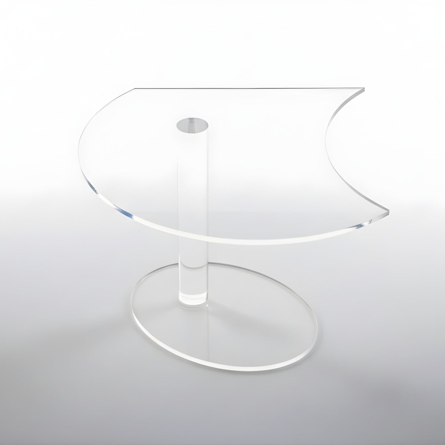 Kaleido Crescent Transparent – Design-Beistelltisch