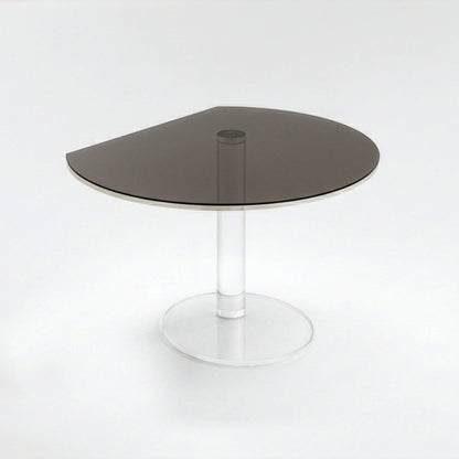 Kaleido Round Transparent mit rauchfarbenem Layer – Design-Beistelltisch