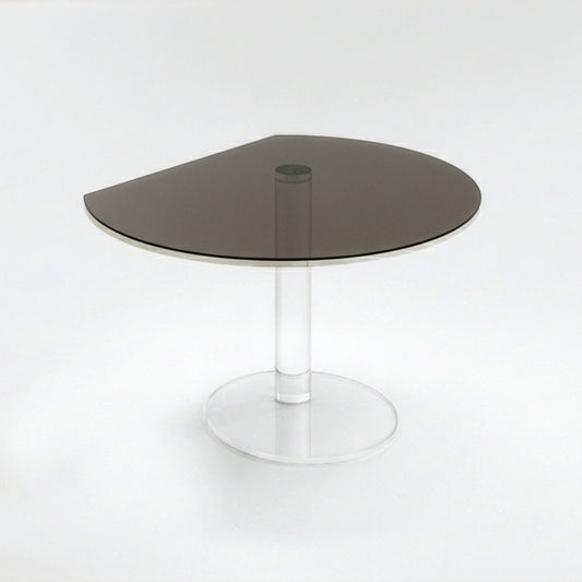 Kaleido Round Trasparente con Layer Fumé - Tavolino di design