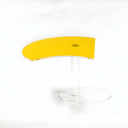 Kaleido Crescent Transparent mit gelbem Layer – Design-Beistelltisch