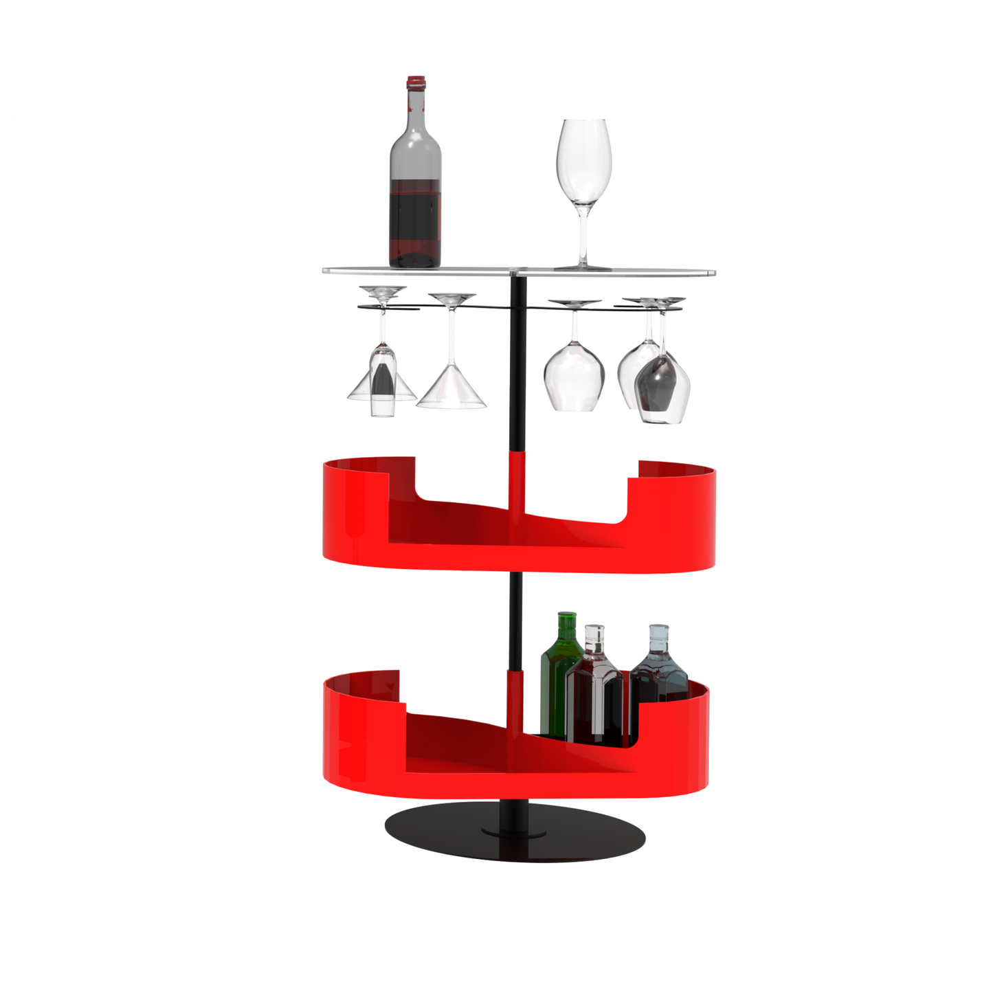 Infinity Bar Rosso - Mobile bar di design