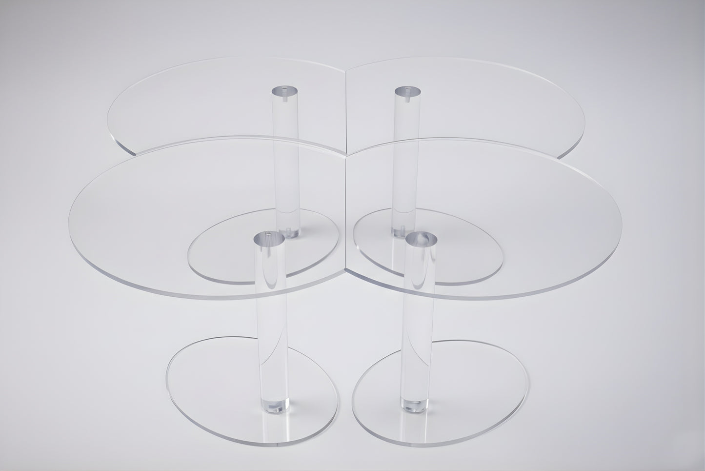 Kaleido Round Trasparente - Tavolino di design