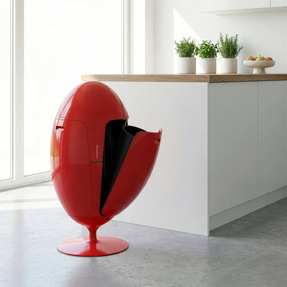 Ovetto ABS Rosso - Pattumiera di design per la raccolta differenziata