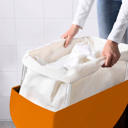 Set Buc Bianco/Arancio - Cesto portabiancheria di design