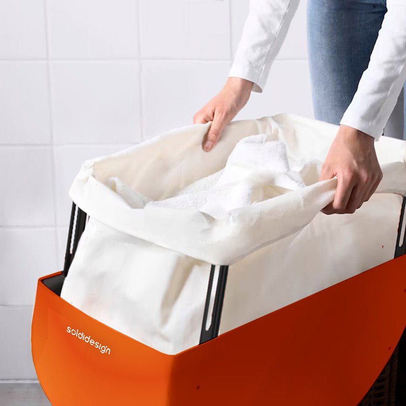 Buc White/Orange Set - Designer Laundry Hamper