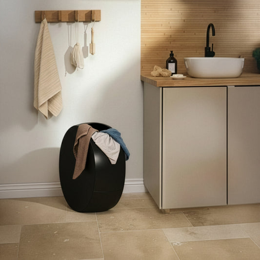 Buc Schwarz - Design-Wäschekorb