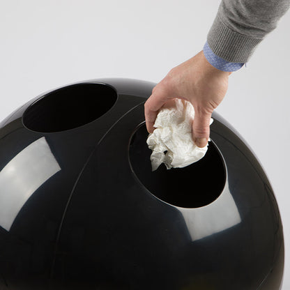 Sfera ABS Nero Natural - Pattumiera di design per la raccolta differenziata
