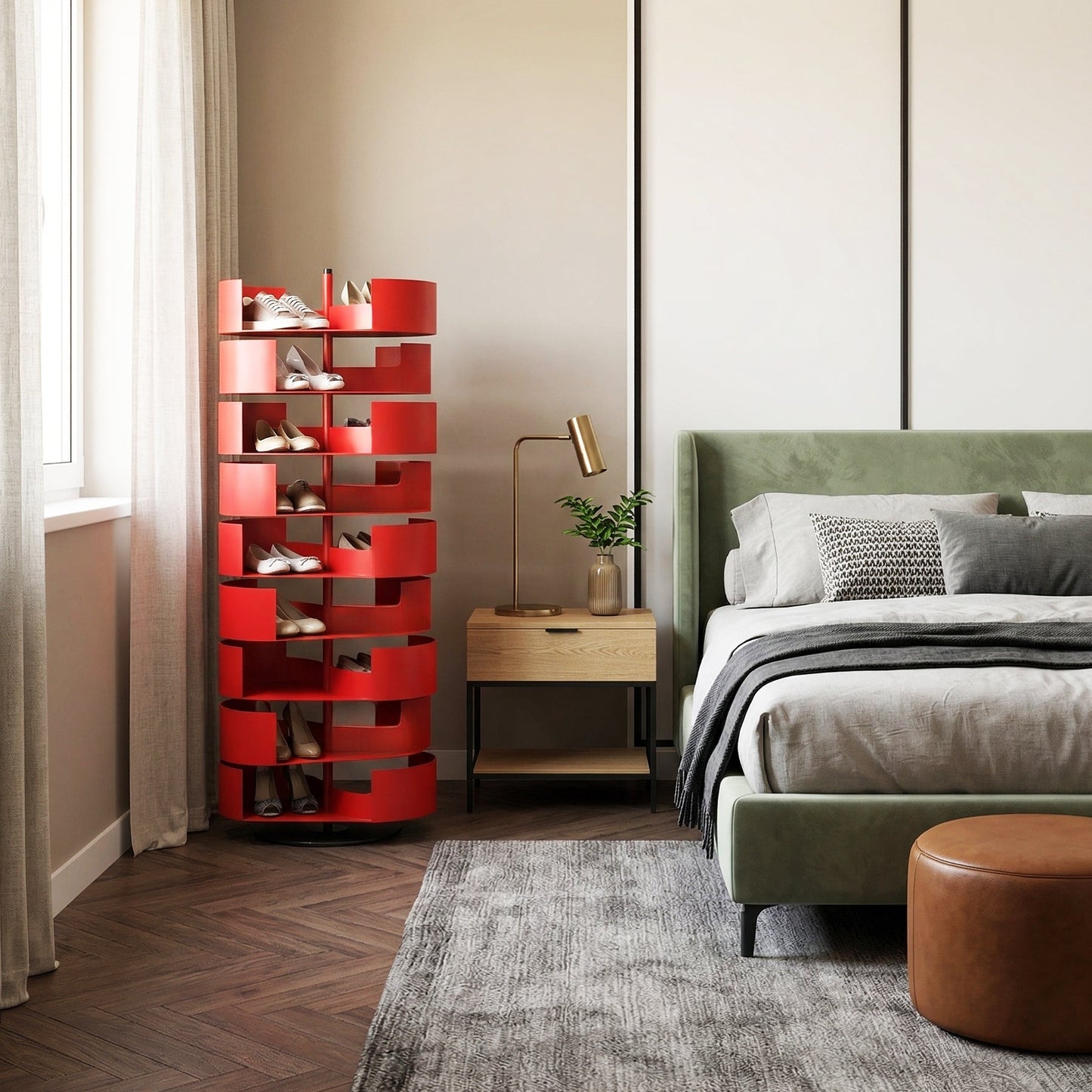 Infinity Red - Mueble zapatero de diseño