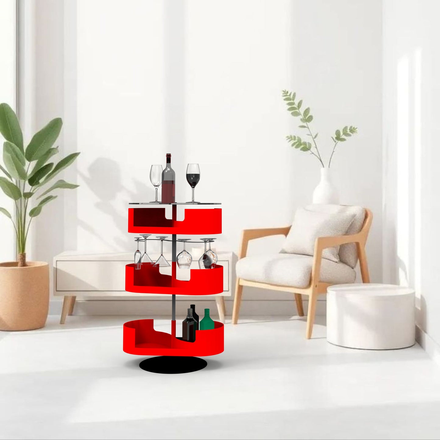 Infinity Bar Nero - Mobile bar di design