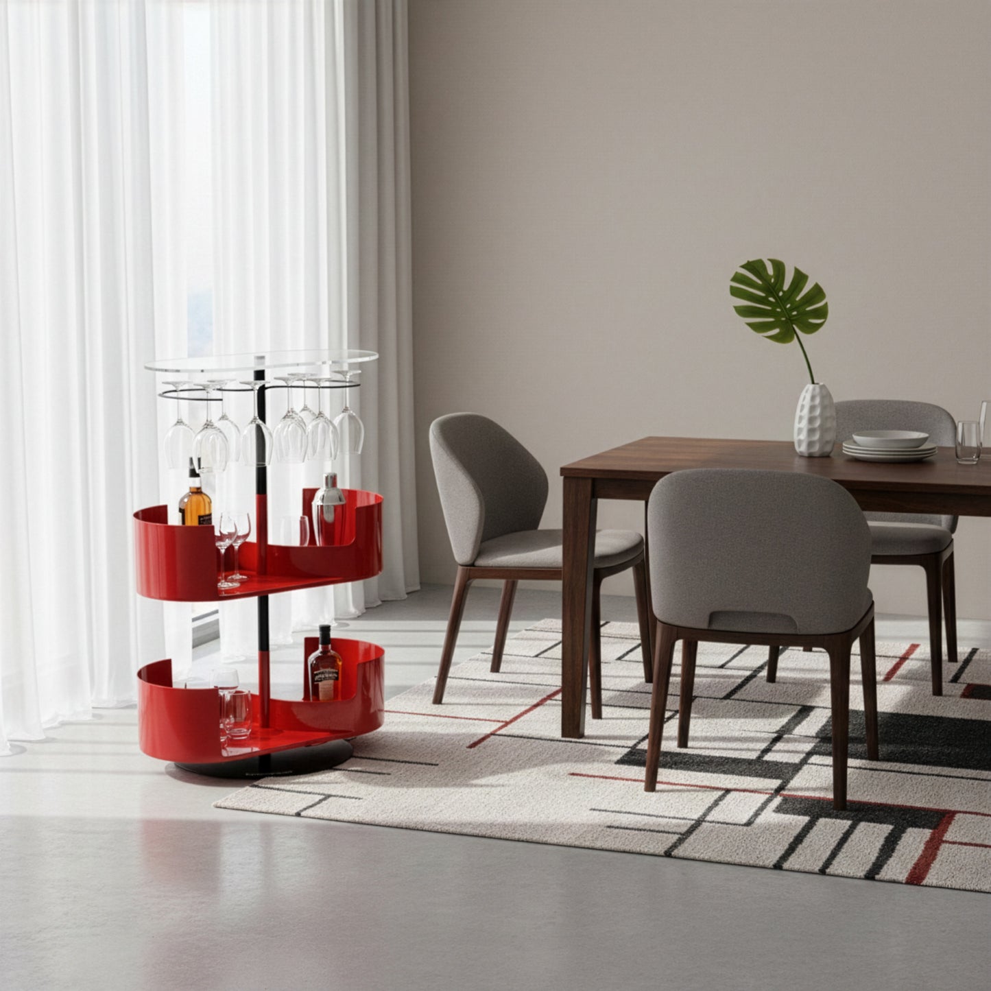 Infinity Bar Rouge - Meuble bar design