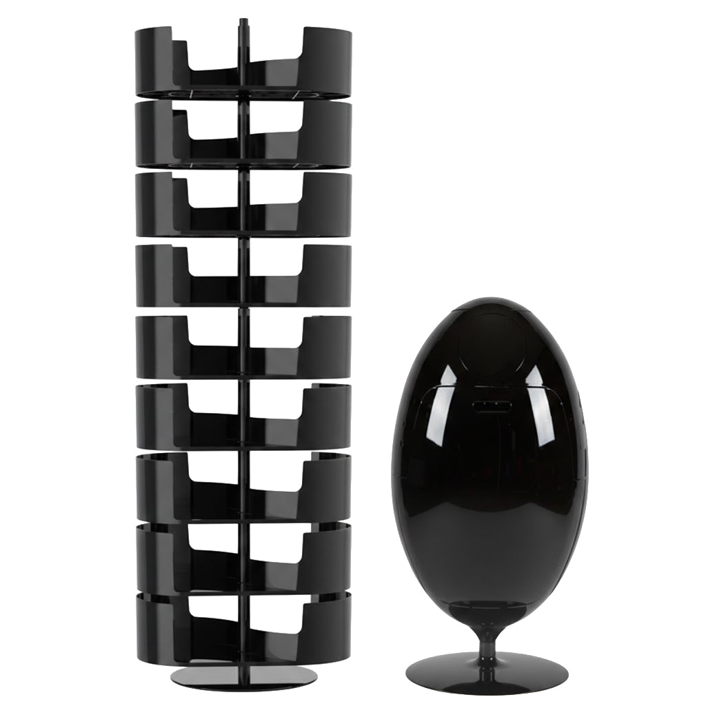 Set Ovetto Galà + Infinity Nero -  Pattumiera e scarpiera di design