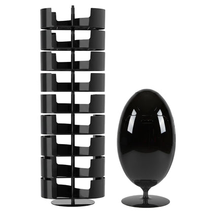 Set Ovetto Galà + Infinity Nero -  Pattumiera e scarpiera di design