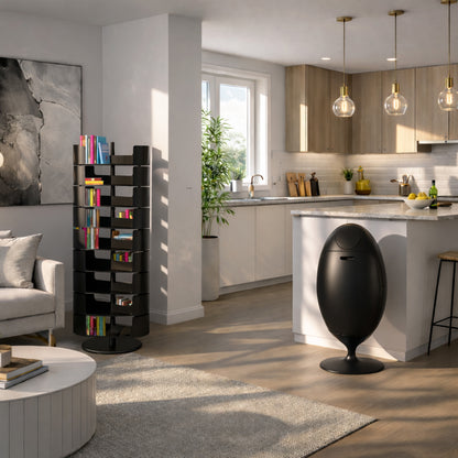 Set Ovetto Galà + Infinity Nero -  Pattumiera e scarpiera di design