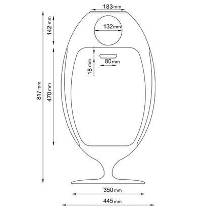 Ovetto Lacoque nero scheda tecnica - SoldiDesign