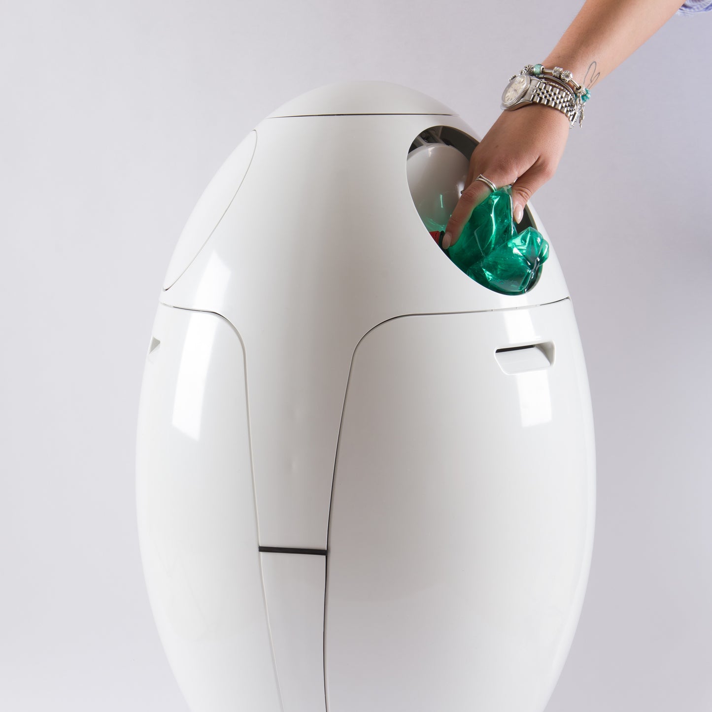 Ovetto ABS Blanc - Poubelle design pour le tri des déchets