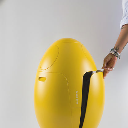 Ovetto Galà Giallo Opaco - Pattumiera di design per la raccolta differenziata